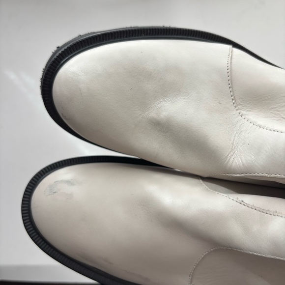 LITA BY CIARA Thrive Tall Chelsea Boot PLATFORM LEATHER OFF WHITE Sz 36/US6 - Picture 7 of 10